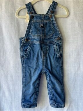 OshKosh B'gosh Classic Denim Overalls in Blue 9M